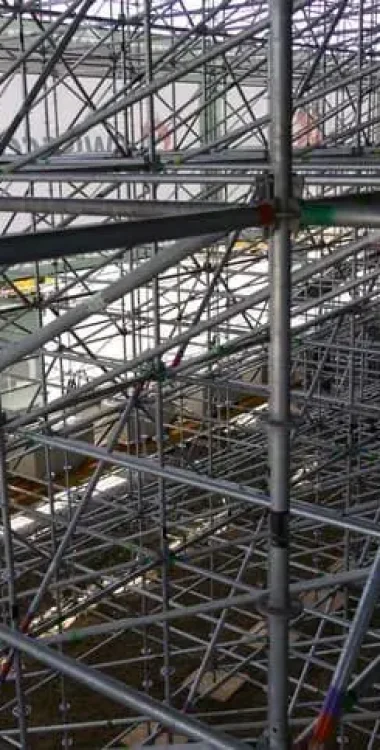 Church scaffolding in Bergisch Gladbach